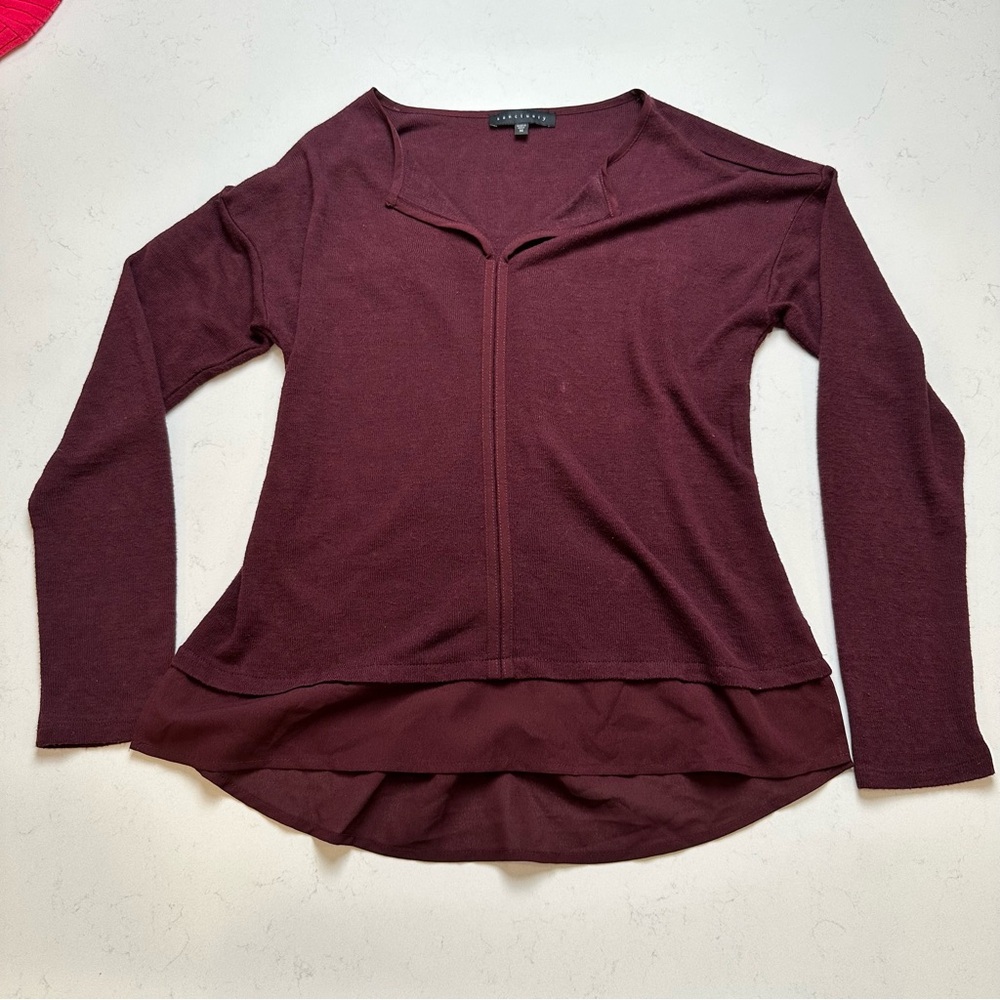 Sanctuary  Women's Burgundy Top - Medium